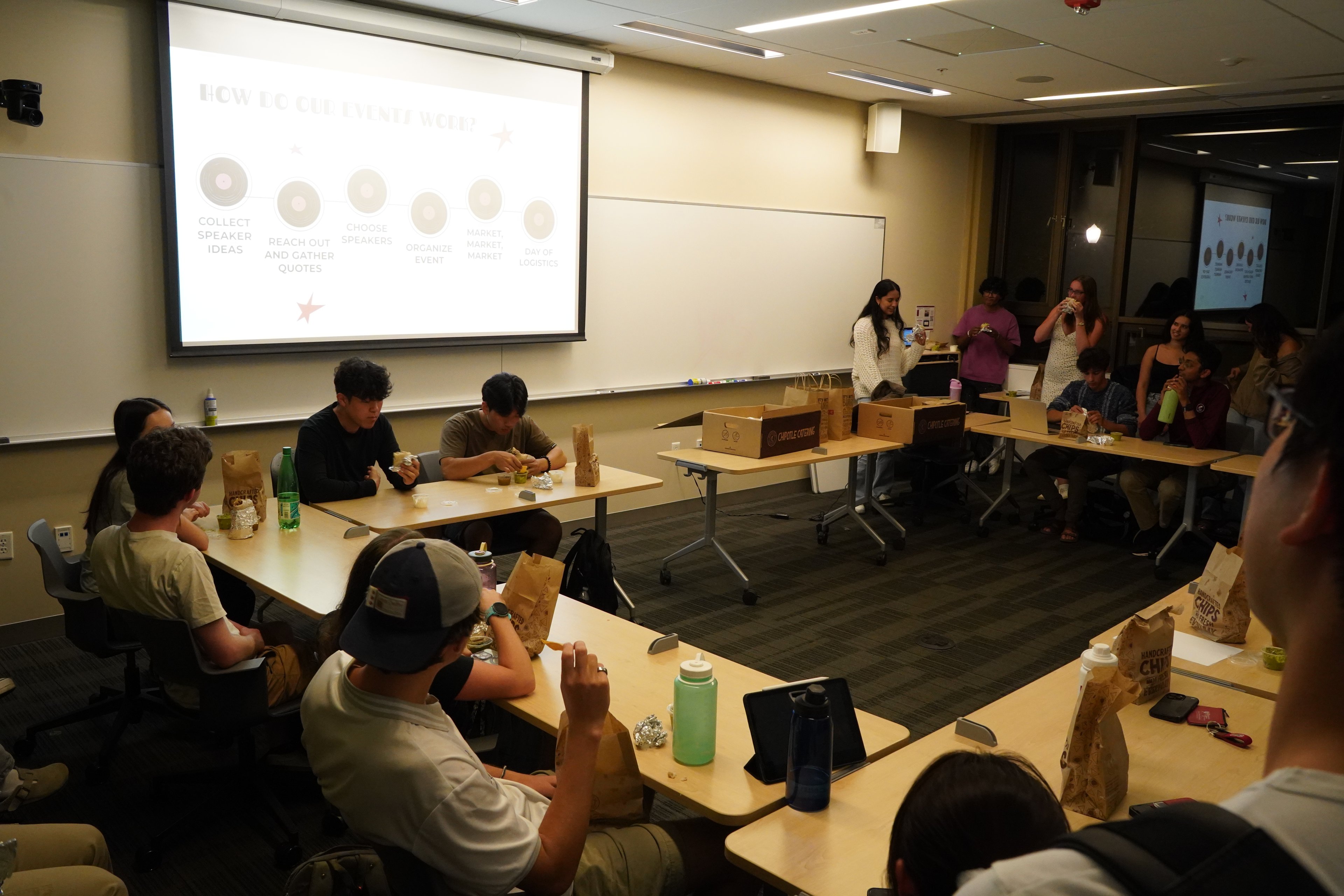 Stanford Speakers Bureau team meeting